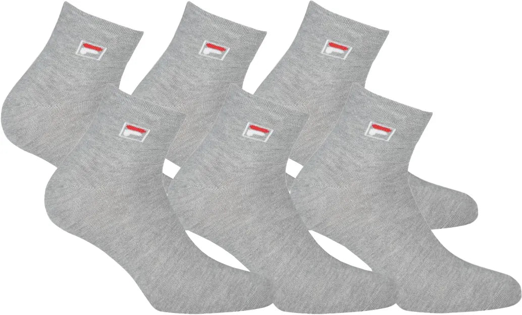 FILA Quarter Sokken 6-Pack Unisex Grijs Grijs 39-42