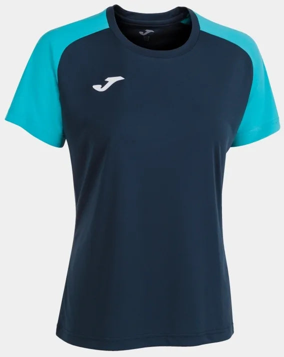 Women's t-shirt joma academy iv navy-fluor turq blue - XS