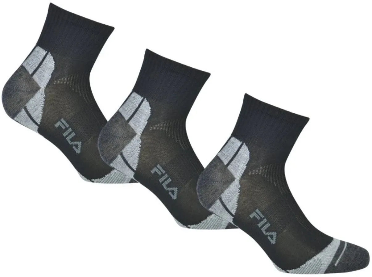 Fila 3-pack Meias Mid-high Preto 43-46