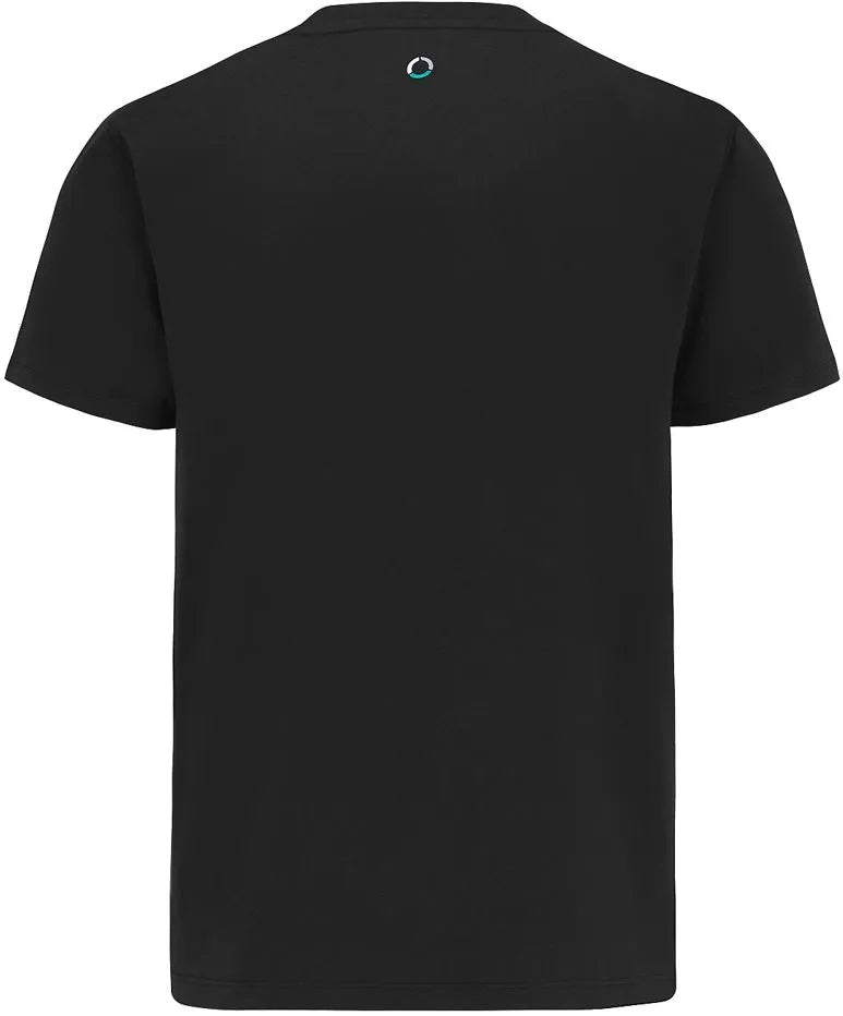 Camiseta mercedes hombre f1 fw camiseta con logo grande negro negro xs