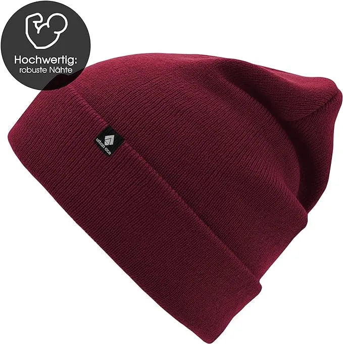 Czapka zimowa dziecięca Urban Ace Jr Bawełniana czapka z mankietami Ruby Burgundy