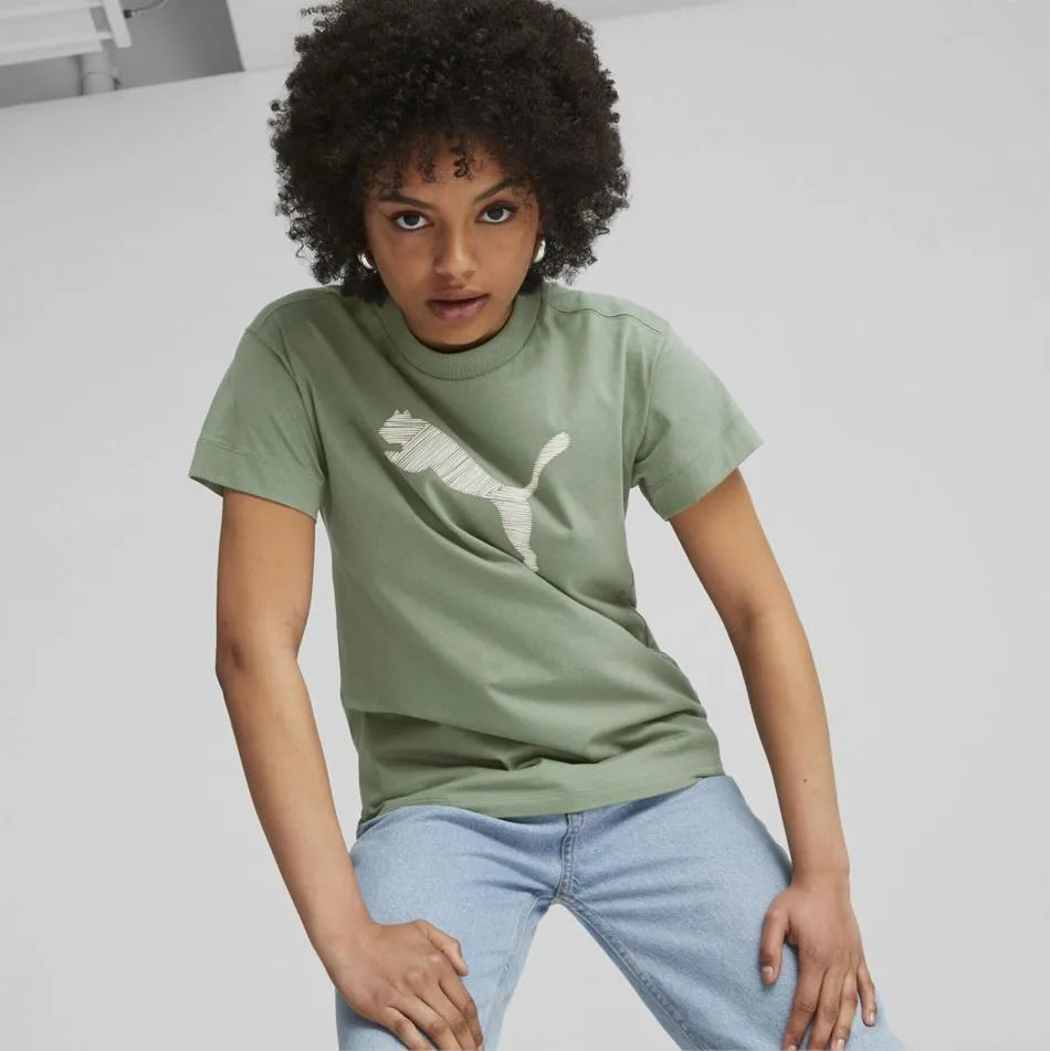 T-shirt da donna puma wmns la sua maglietta verde eucalipto xs