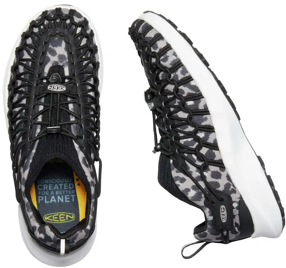 Keen Wmns Uneek Sneaker Animal Print/vit Svart