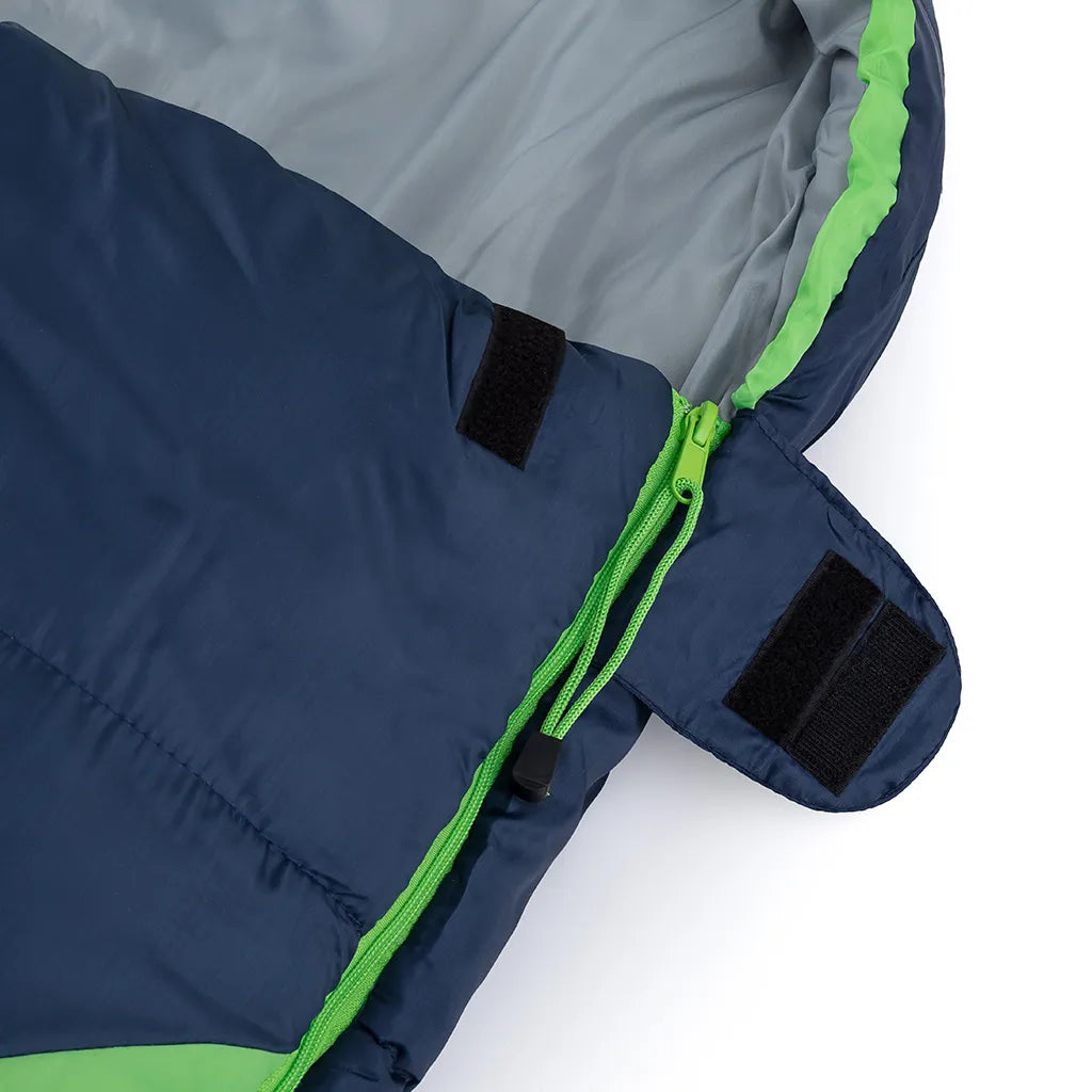 Mála codlata leanaí lúb gabhar kid zipper gorm l-chlé