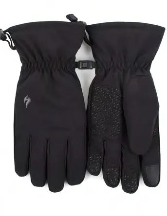 Luvas softshell suportes de calor preto l-xl