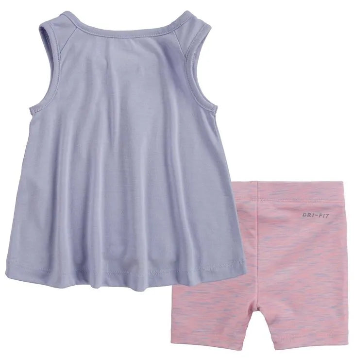 Ensemble débardeur bici Nike et teinture spatiale pour enfants blanc 116-122