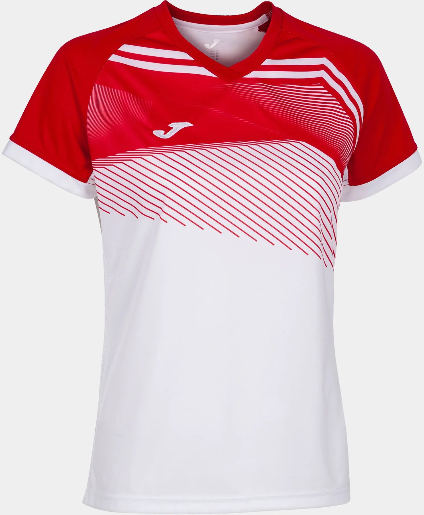 Camiseta feminina joma supernova ii branco-vermelho xl