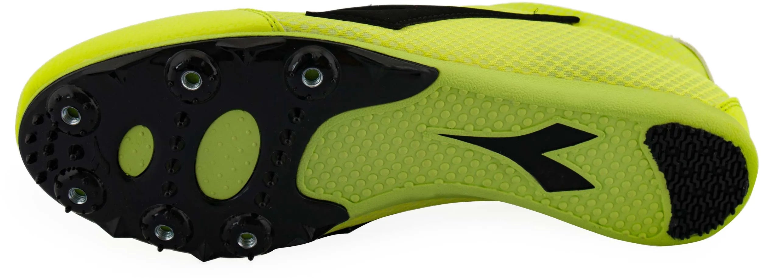 Stredne vzdialené spike fluo žlté tenisky Diadora 42