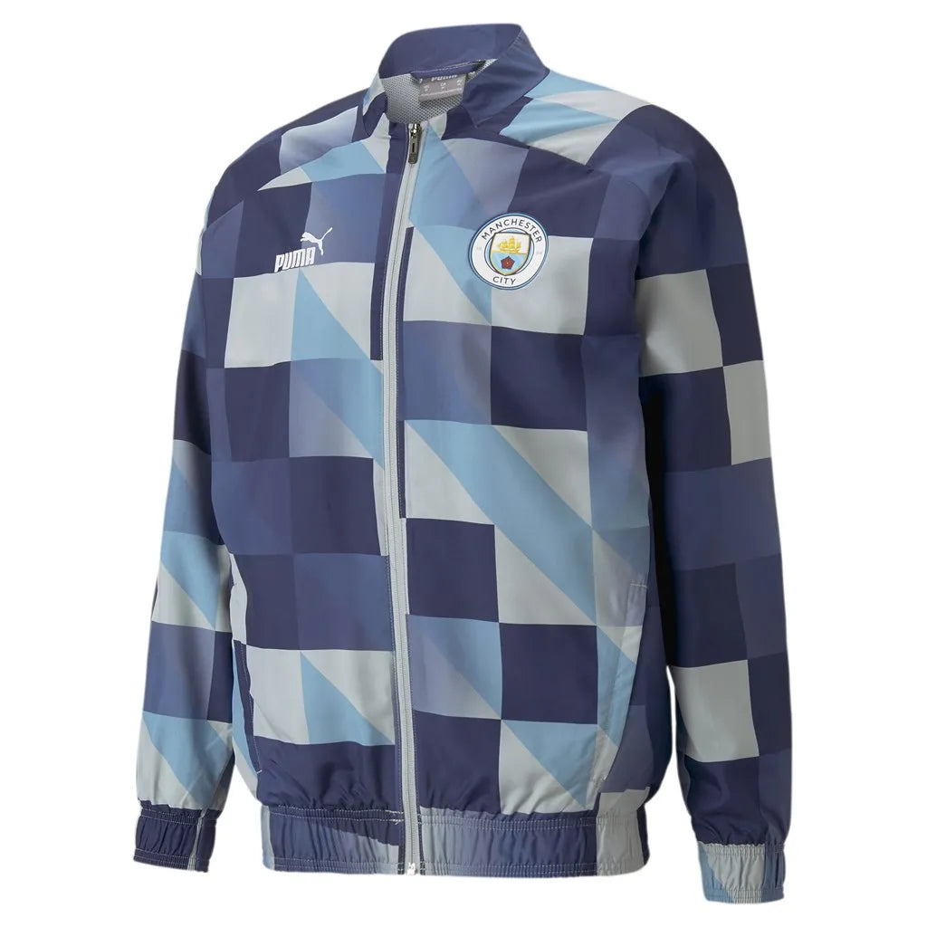 Herren Puma Manchester City Prematch Jacke Grau