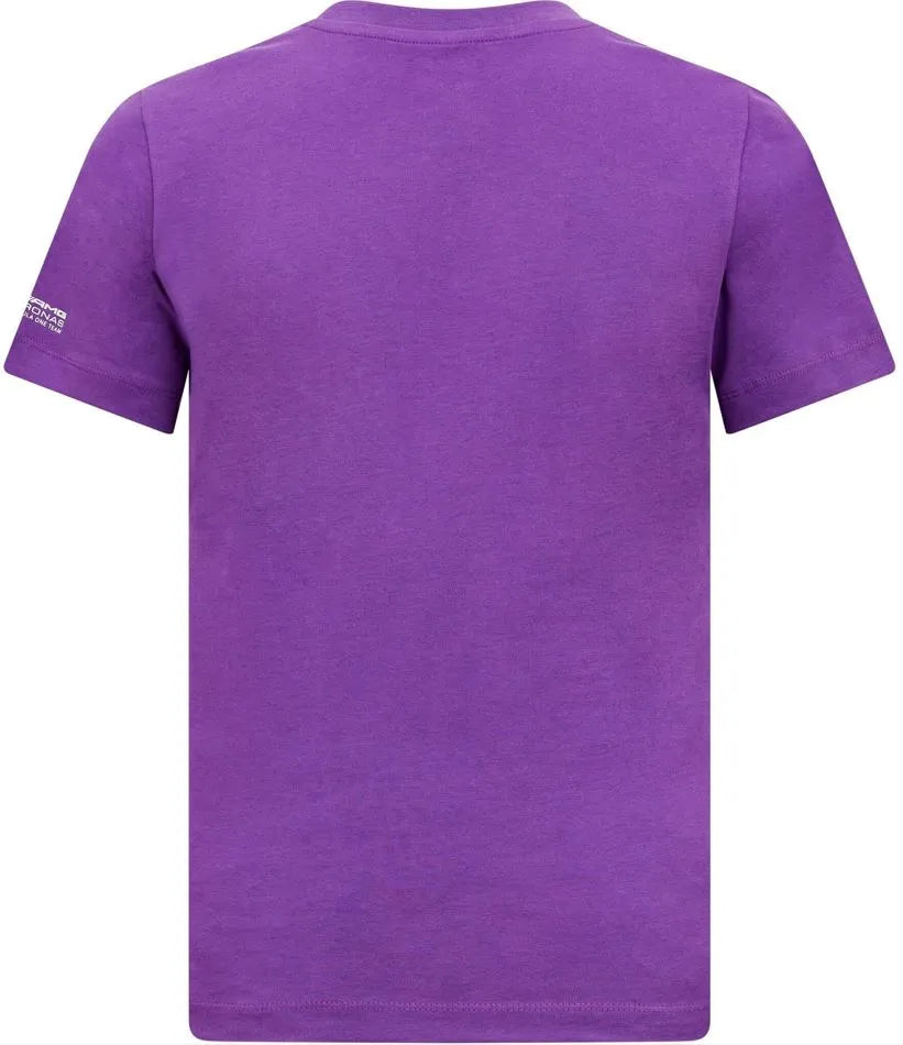 T-shirt per bambini Mercedes Jr Mapf1 Fw Lewis Hamilton Logo T-shirt Viola