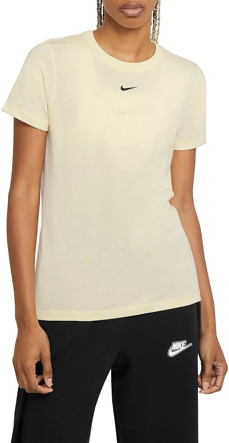 Women's T-shirt Nike Essential T-shirt Crew Coconut Milk Beige