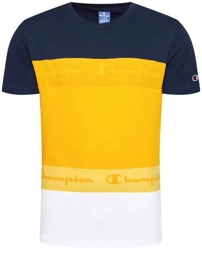 Camiseta campeona hombre azul marino-amarillo-blanco amarillo xs