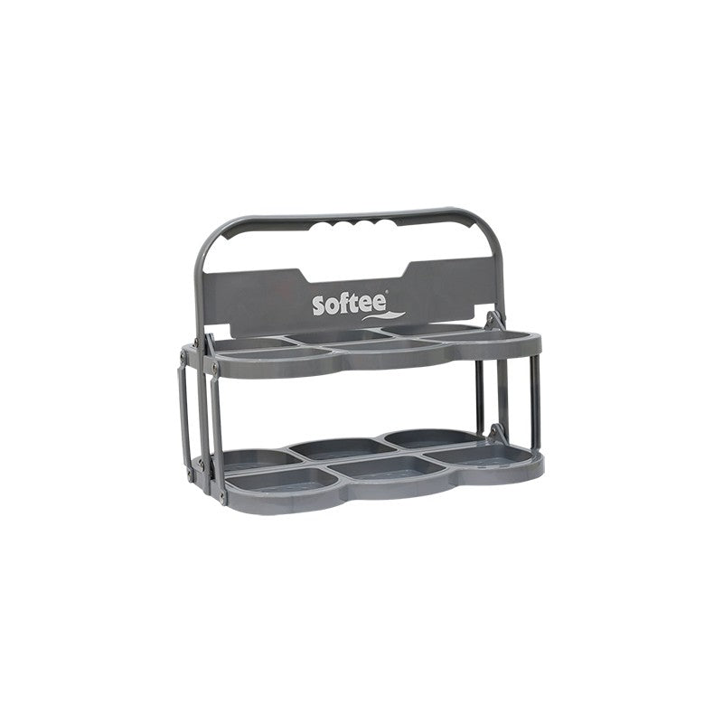 Portabottiglie pieghevole Deluxe per 6 bottiglie Rosso