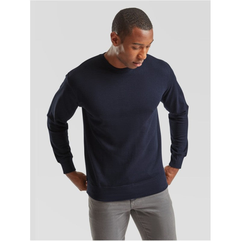 Leichtes, eingesetztes Sweat-Sweatshirt von Fruit Of The Loom für Erwachsene in Blau