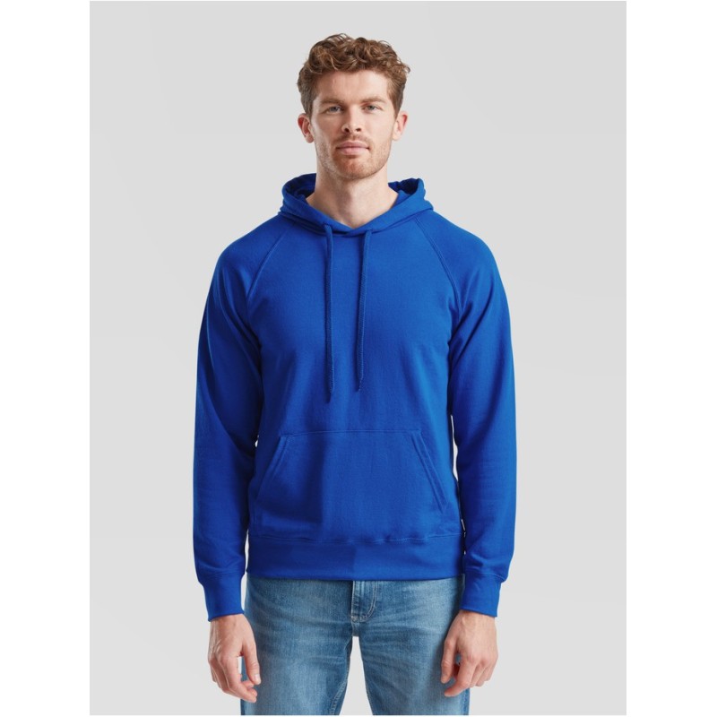 Fruit Of The Loom lichtgewicht sweatsweatshirt met capuchon blauw