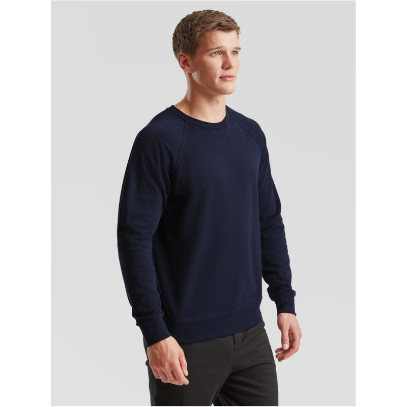 Fruit Of The Loom Könnyű Raglan Sweat Pulóver Kék