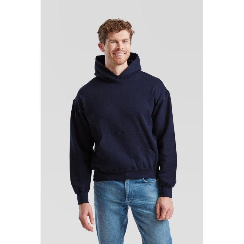 Sudadera Fruit Of The Loom Supercotton Hooded Sweat Adulto Marino