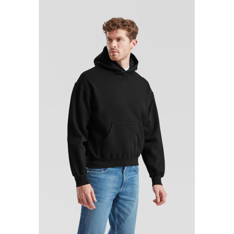 Sudadera Fruit Of The Loom Supercotton Kapuzenpullover Adulto Negro