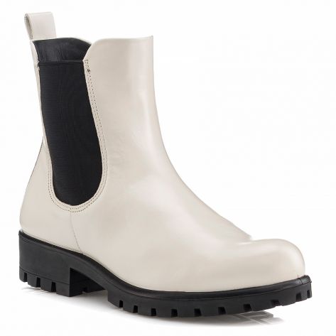 Bottes Ecco Modtray Limestone En Cuir Véritable Naturel