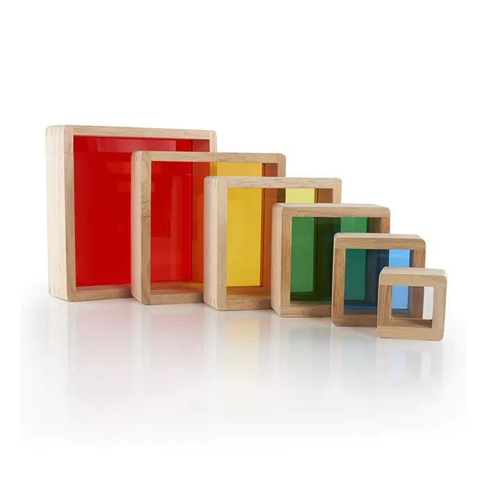 GuideCraft Rainbow Block Pyramid Stacking