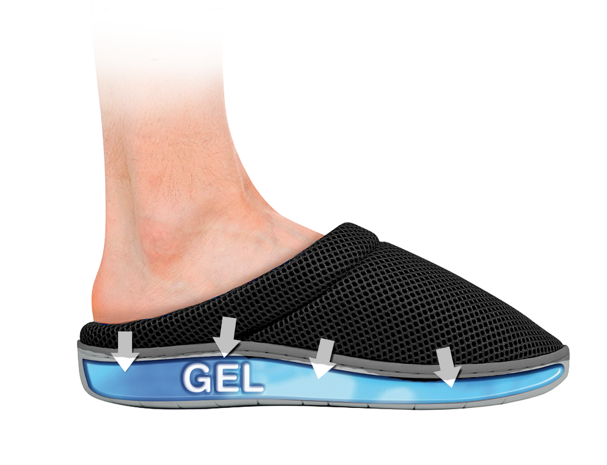 Happy Shoes - Comfort Gel Hausschuhe - Schwarz 37/38