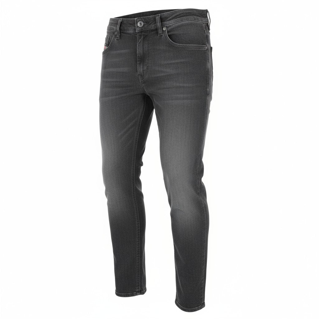 Diesel Thommer 0687j pánska tenká džínsovina Skinny Black s vymývaným strihom