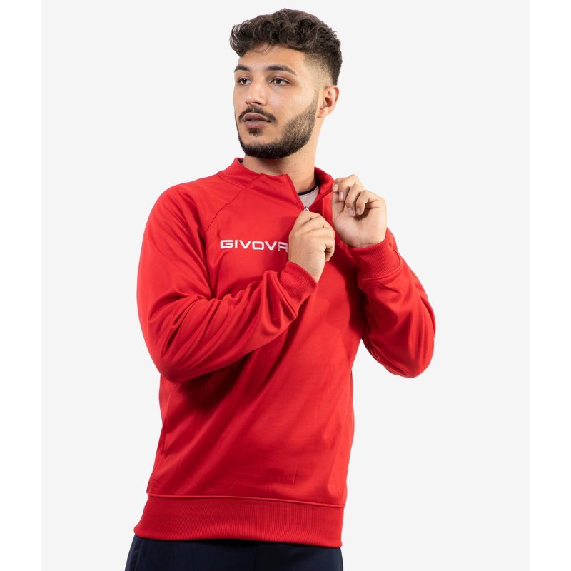 Givova Tecnica 500 Half Zip Sweatshirt Rojo