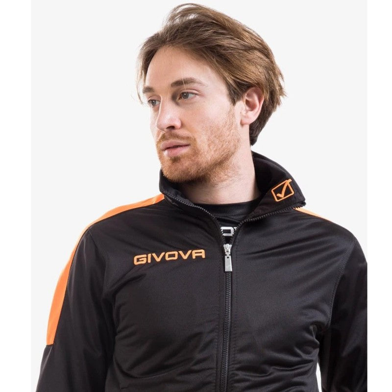 Givova Tuta Revolution Fluor Tracksuit Negro/Naranja Flúor
