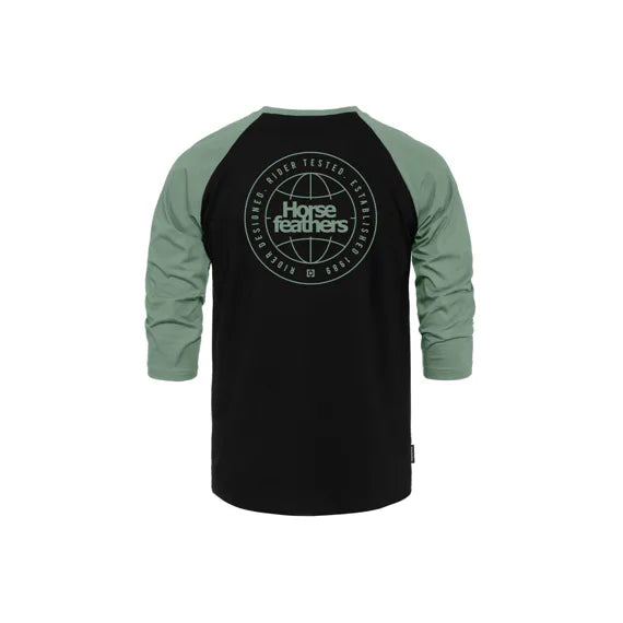 Horsefeathers Global Raglan Tshirt (black/iceberg Green)