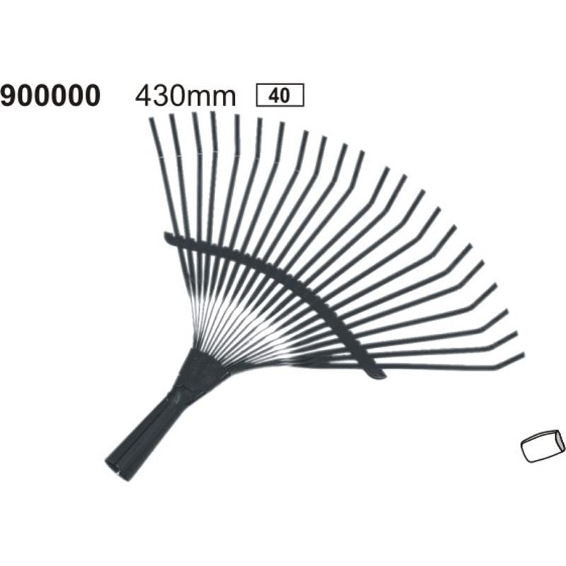 Metal Rake 22 Teeth 43 Cm Wide Without Handle Beast