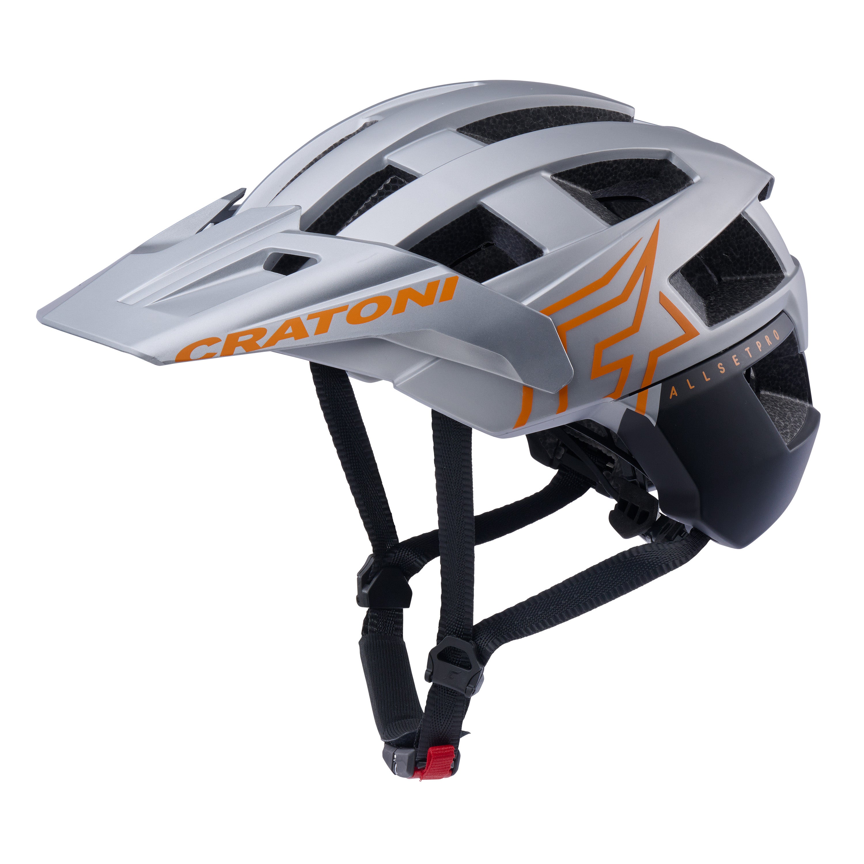 Hjälm Cratoni Allset Pro Silver/orange Matt