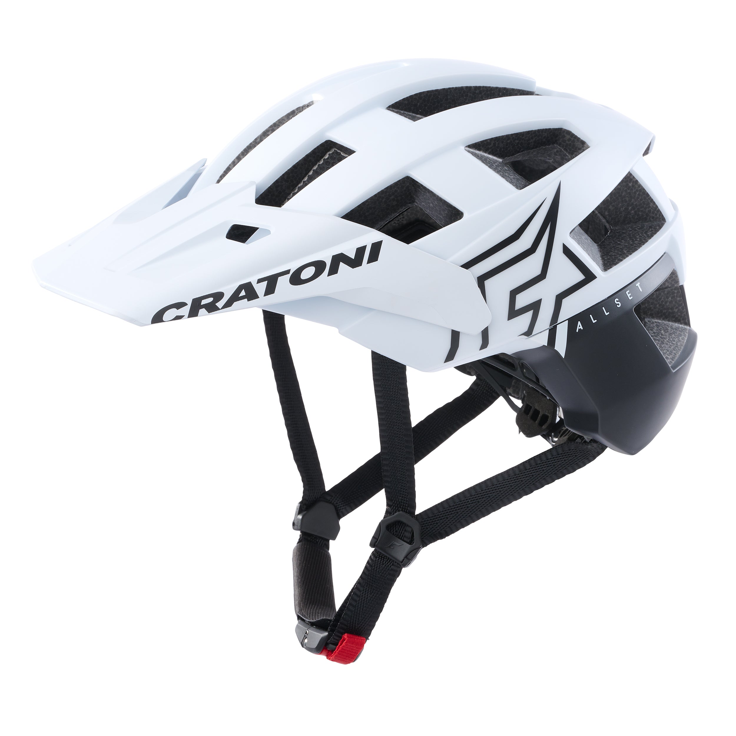 Capacete Cratoni Allset Pro Branco/preto Mate