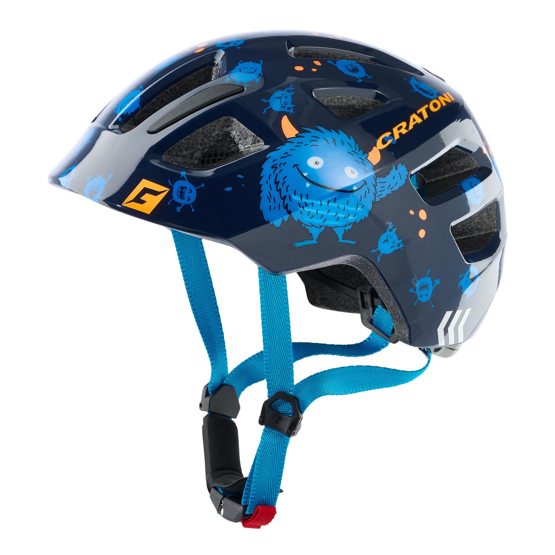 Cratoni Maxster Monster Blue Glossy Children's Helmet