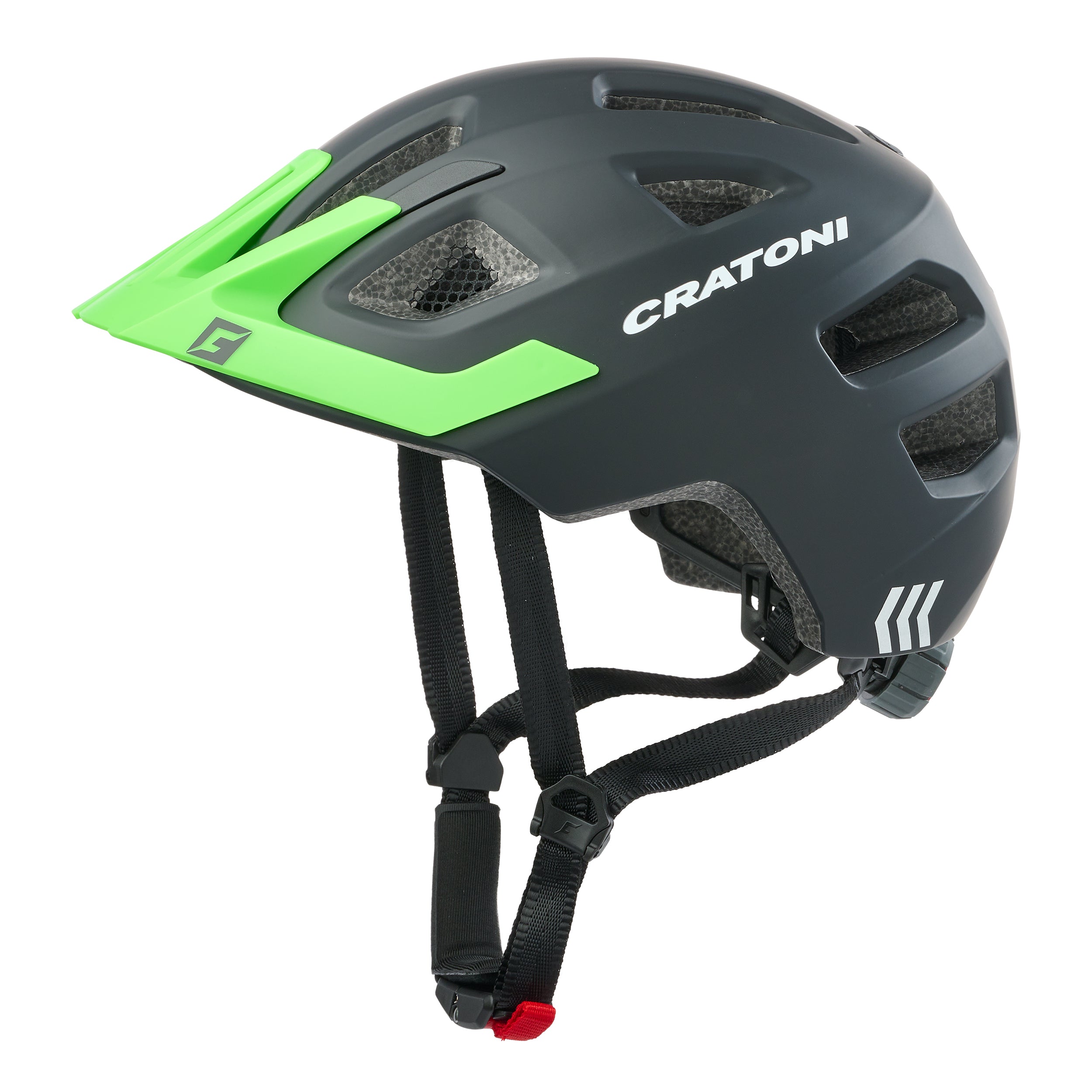 Children's Helmet Cratoni Maxster Pro Black/neongreen Matt