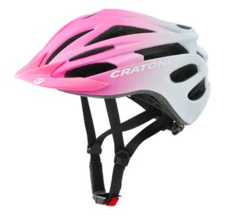 Children's Helmet Cratoni Pacer Jr. Pink/white Matt - S/m (54-58cm)
