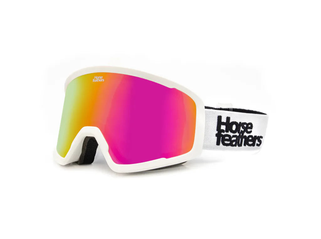 Ochelari de protecție Horsefeathers Huck (alb/roz oglindă)