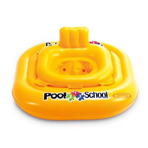 Intex Deluxe Baby-Schwimmsitz | Quadratisch | Gelb | Bis zu max. 15 kg