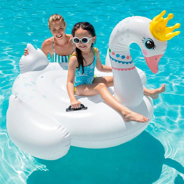 Intex Majestic Swan Ride-on | White | 188x124 Cm**