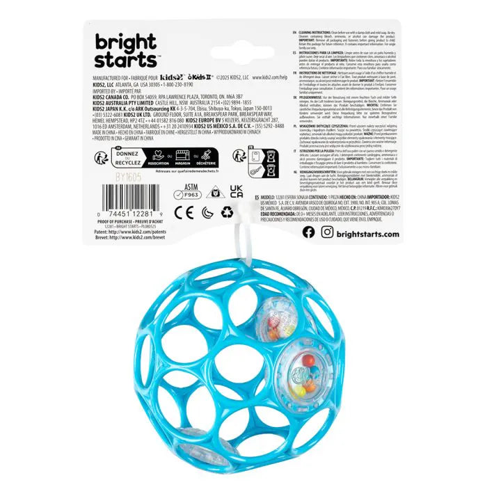 Oball Oball Rattle Easy-grasp Toy - Blue