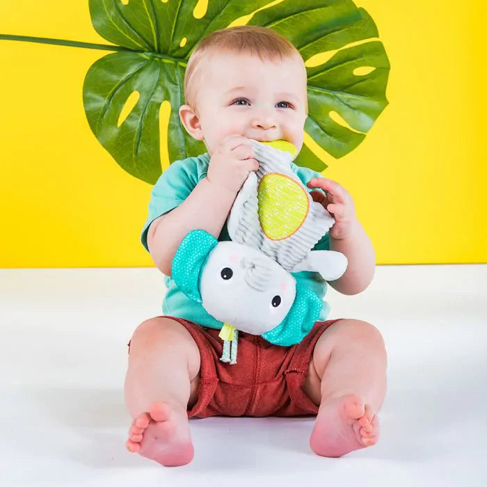 Bright Starts Snuggle & Teethe Plush Teether Elephant