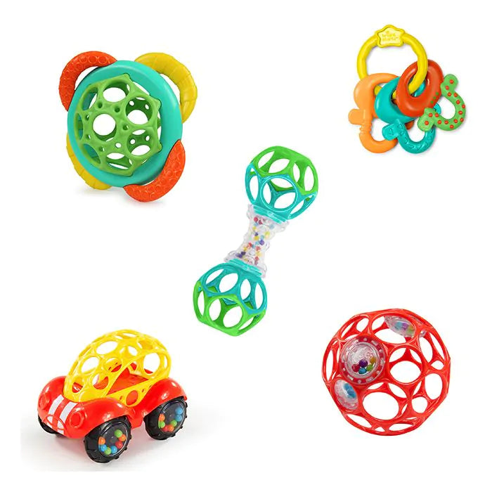 Oball Schnuller und Shaker, 5-teiliges Geschenkset