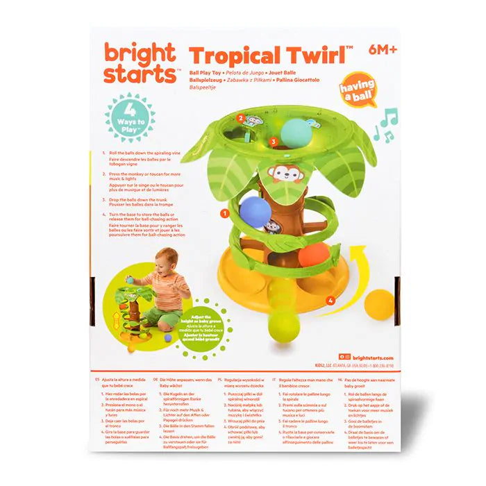 Играчка за игра Bright Starts Tropical Twirl Ball