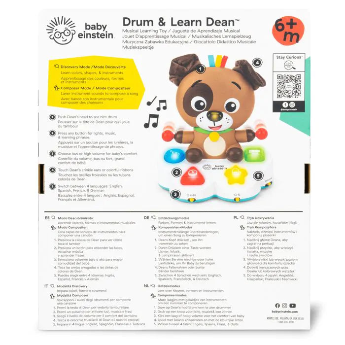 Baby Einstein Drum & Learn Dean Musical Learning Toy