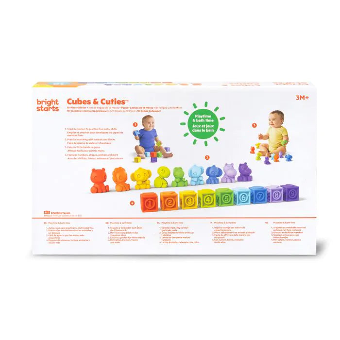 Подаръчен комплект от 18 части Bright Starts Cubes & Cuties