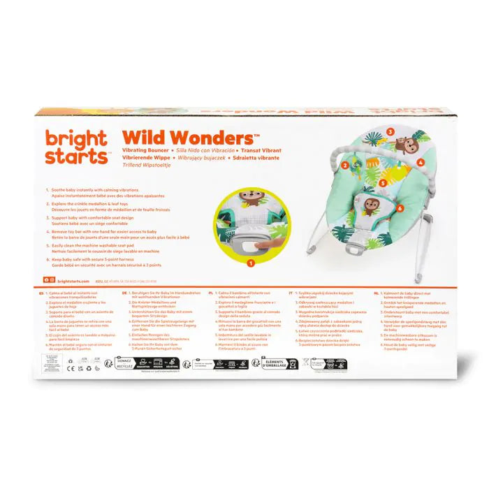 Вибриращ бияч Bright Starts Wild Wonders