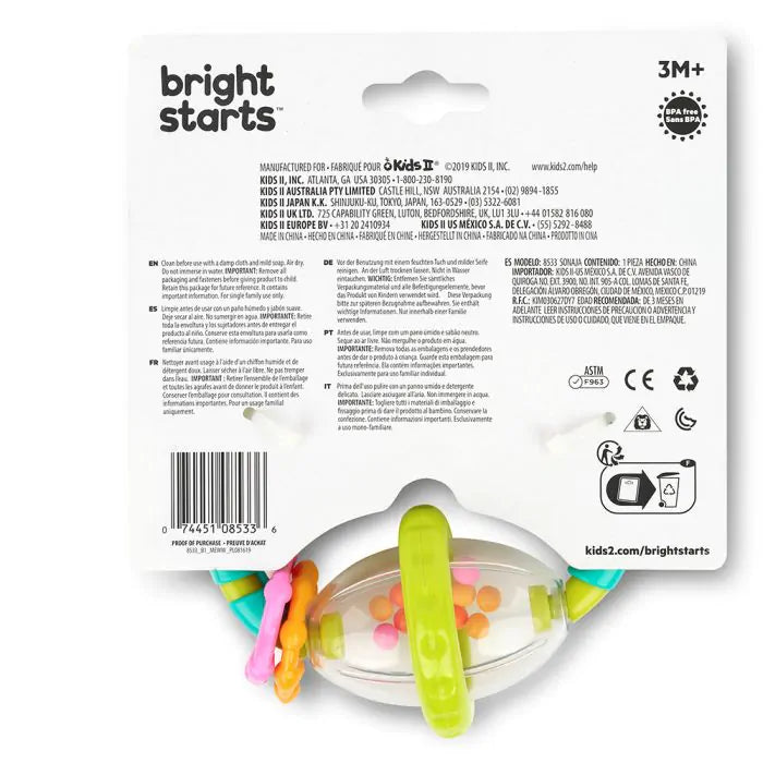 Hračka Bright Starts Grab & Spin Chrastítko a kousátko
