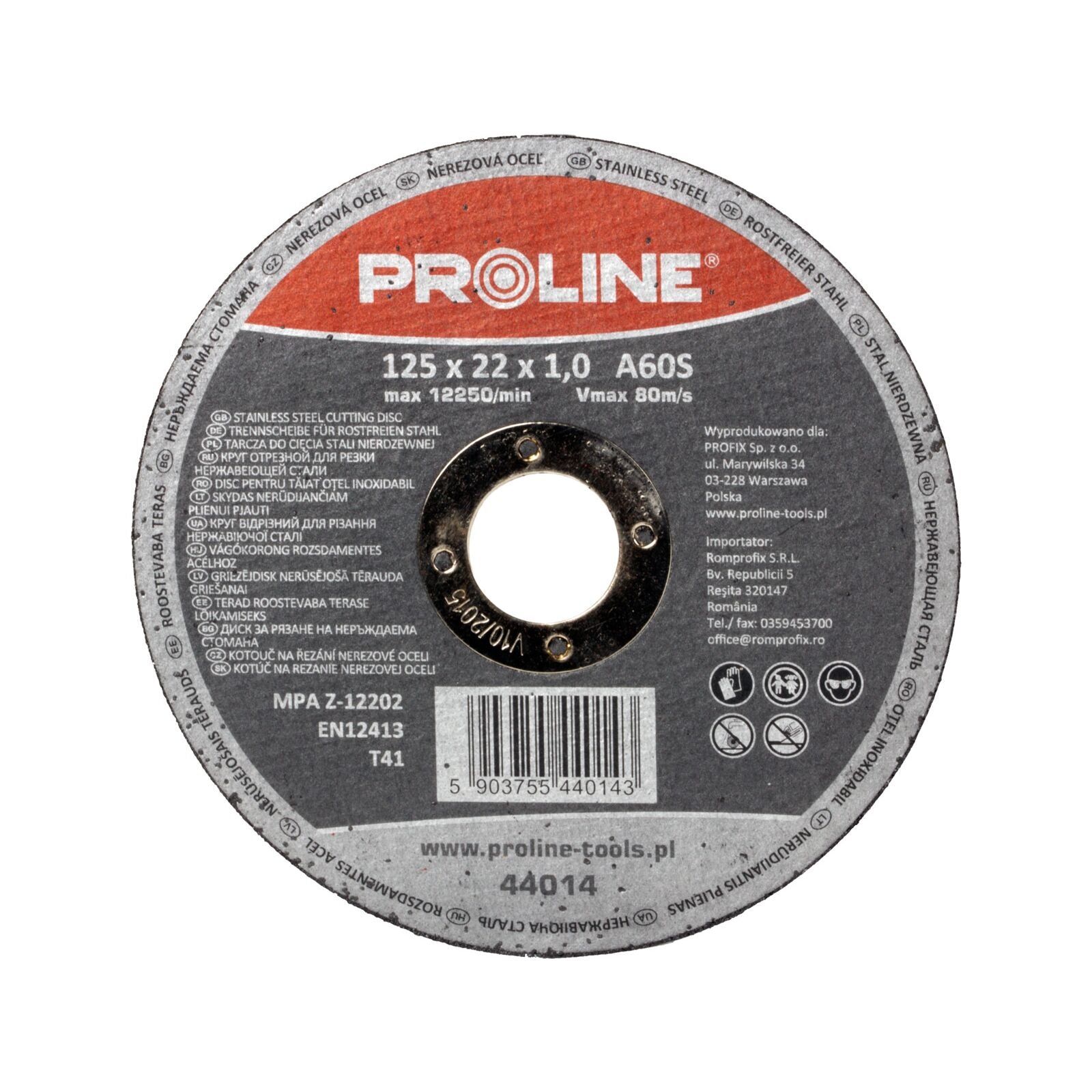 Discos de Corte 125 X 1,0 X 22a60s Proline