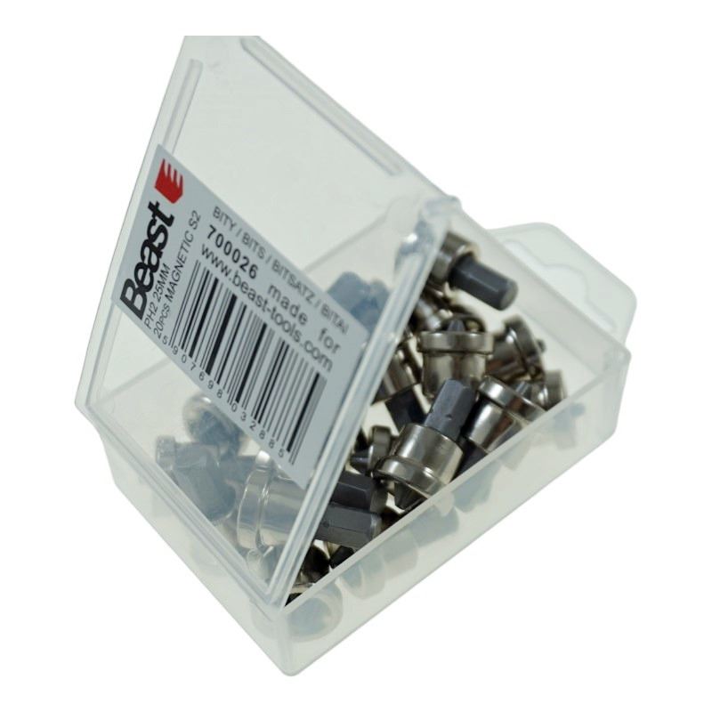 Końcówki wkrętaków do płyt gipsowo-kartonowych Ph2 S225 Mm Magnetyczne 20szt