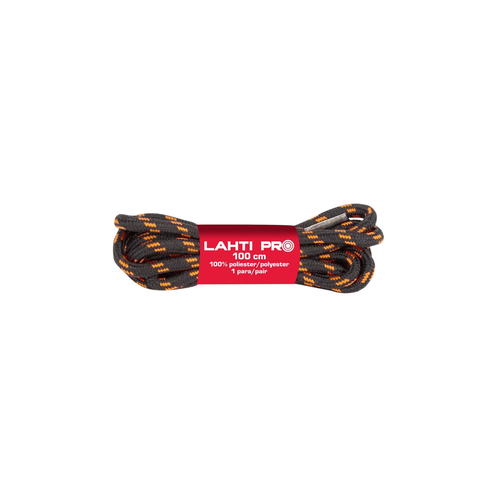 Schnürsenkel rund schwarz-orange L904030p 10 Paar 100 cm Lahti