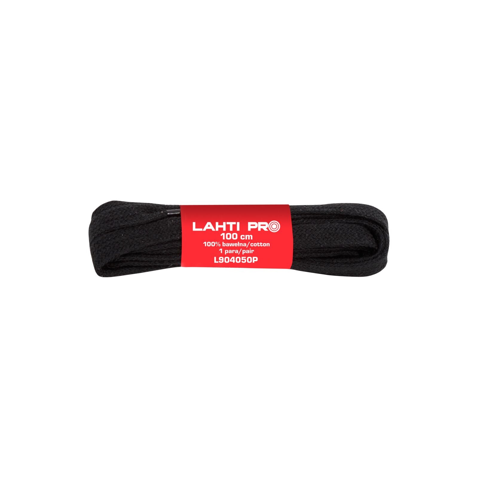 Šnúrky ploché bavlnené čierne L904050p 10 párov 100 cm Lahti